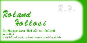 roland hollosi business card