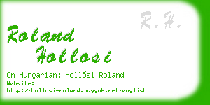 roland hollosi business card